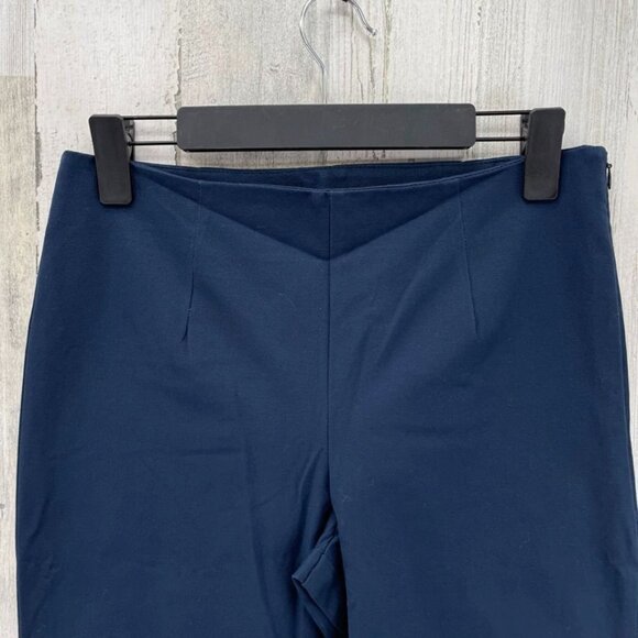 Boston Proper Trouser Pants Womens 6 Slim Ankle Navy Blue‎ Side Zip NEW - Picture 2 of 8